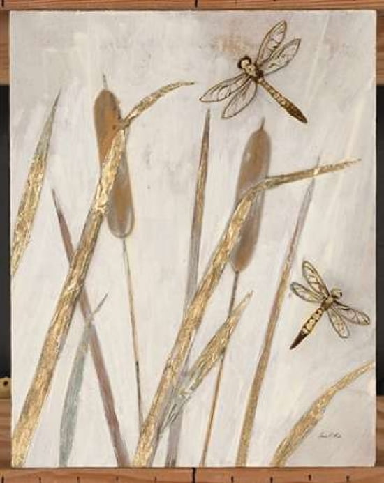 Rustic Cat Tails Canvas Art - Arnie Fisk (20 x 24)