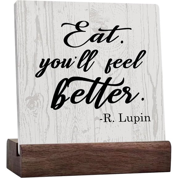 Rustic Ceramic Table Sign Inspirational Desk Decor Kitchen Decor For Farmhouse Home Office Cubicle Kitchen Dining Room Restaurant Cafe Shelf Table Decorative Ceramic Tableplaque