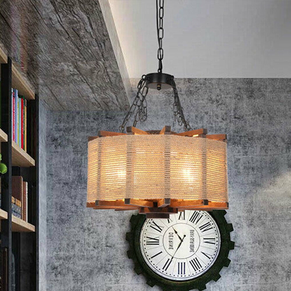 Rustic Chandelier Farmhouse Vintage Pendant Light Ceiling Fixture Lamp 20inch