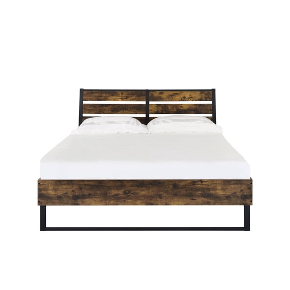Rustic Charm Bed, Composite Material - Bed for Your Living Space