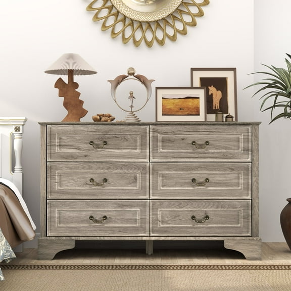 Rustic Chest of Drawers with Metal Handles, Unique Drawer Fronts, and Ample Storage Space for Bedroom or Living Room