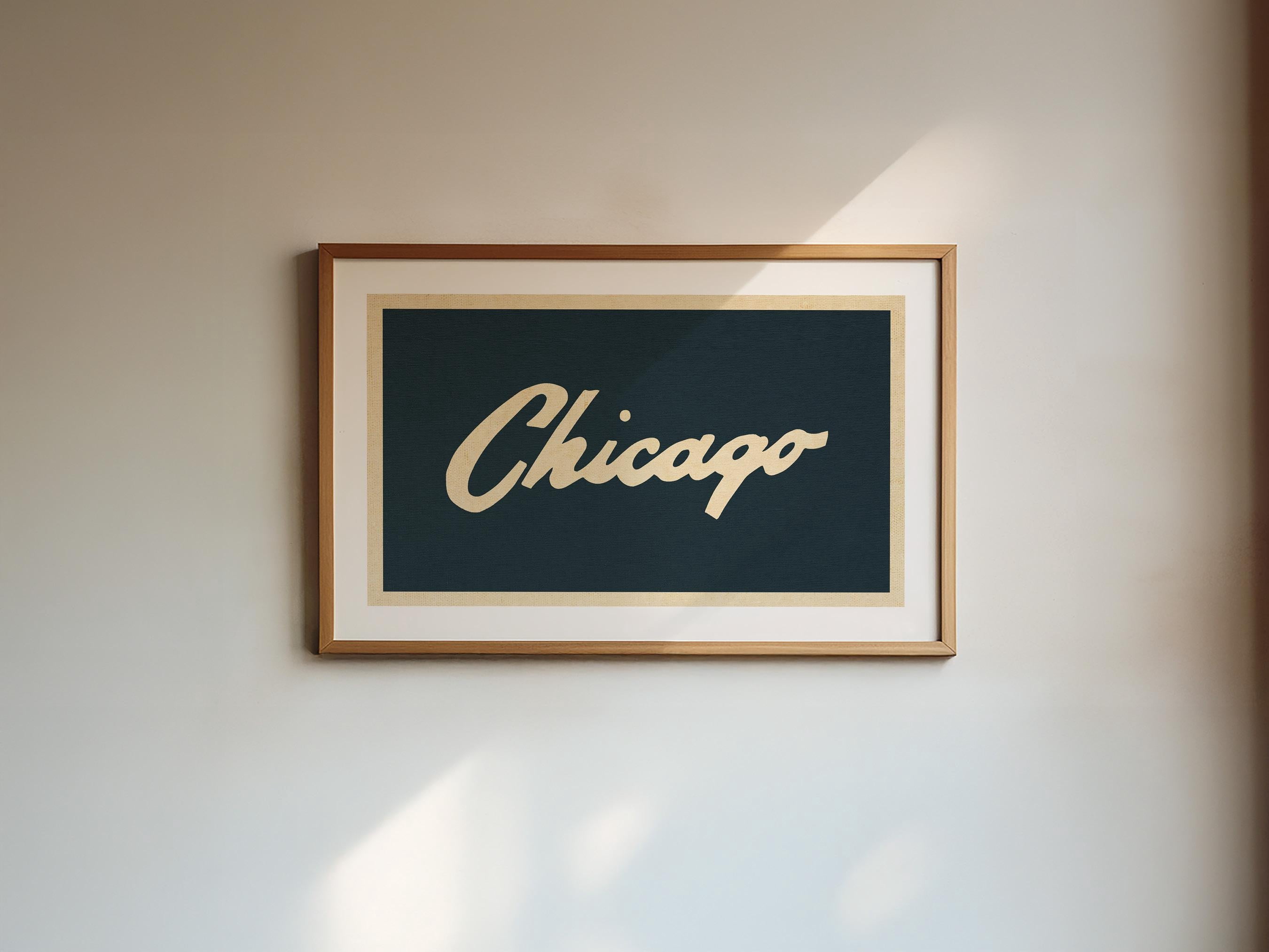 Rustic Chicago Retro United States Art Poster , Poster Print Only ...