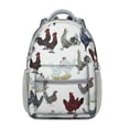 thumbnail image 1 of Rustic Chick and Wildflowers Pattern School Backpack - Waterproof Lightweight Bag with Breathable Shoulder Straps, 1 of 5