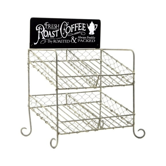 Rustic Chicken Wire K-Cup Holder Caddy Coffee Pod Storage Basket Farmhouse Decor