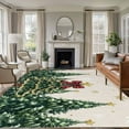 thumbnail image 1 of Rustic Christmas Area Rugs 5'x7', Washable Small Throw Rugs for Laundry Room Playroom, Snowflake Xmas Christmas Tree Indoor Outdoor Rug Non-Slip Low Pile Carpet Runner Reversible Floor Mats, 1 of 8