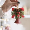 thumbnail image 1 of Rustic Christmas Bell Ornament - Metal Hanging Bell with Pine Needles, Berries, and Bow for Tree & Decor, Christmas Bell Ornaments Rustic Hangable Metal Bell With Pines Needles Berries, 1 of 6