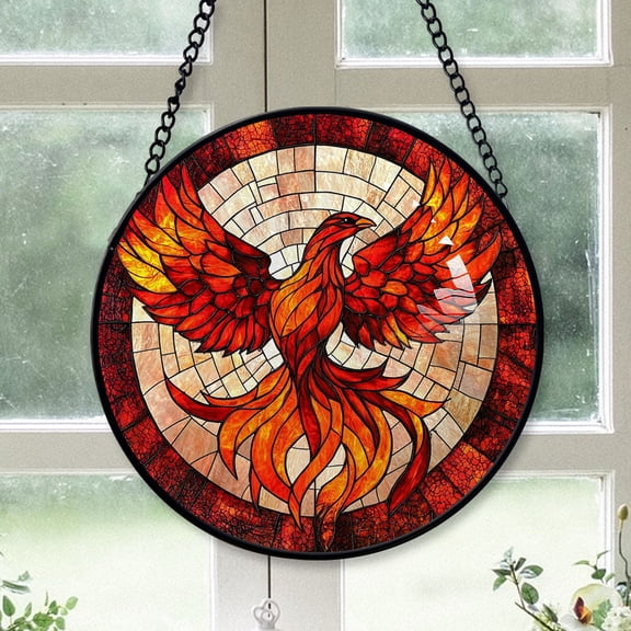 Rustic Christmas Gift - Mystic Celtic Dragonfly Christmas Stained Glass Hanging Ornament - Understated Holiday Tree Decor, Gift for Family & Friends