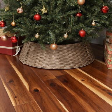 Rustic Christmas Tree Collar 26.8 Inch Hand-Woven Design Natural Color Tree Stand Cover