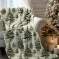 thumbnail image 1 of Rustic Christmas Tree Throw Blanket, Soft Vintage Holiday Decor, For Home Farm, 280gsm, 1 of 7