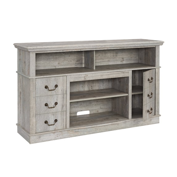 Rustic Classic TV Stand for TVs Up to 65 inch, Wood Freestanding Entertainment Center Console Table with Storage Doors Shelves for Living Room Bedroom