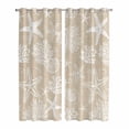 thumbnail image 1 of Rustic Coastal Kitchen Curtains Window Panels, Sea Nautical Summer Beach Starfish Coral Insulated Window Treatment Curtain, Grommet Curtains for Bedroom/Living Room/Bathroom, 2 Piece 42"Wx84"L, 1 of 8