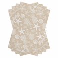 thumbnail image 1 of Rustic Coastal Kitchen Towels Set of 4, Water Absorbent Dish Towel, Sea Nautical Summer Beach Starfish Coral Decorative Hand Towels - Quick Drying Cloth for Cooking Baking, 18x28 Inch, 1 of 8