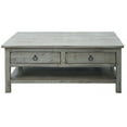 thumbnail image 1 of Rustic Coffee Table with 2 Drawers, Aquamarine, 1 of 1