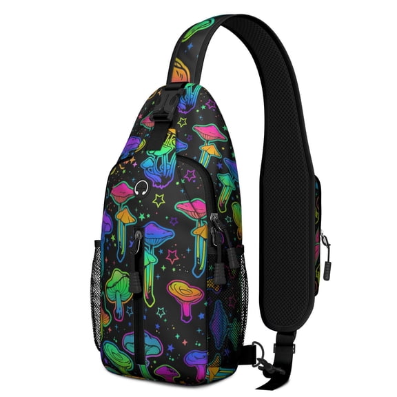 Rustic Colorful Boho Multipurpose Shoulder Backpack for Women Men – Secure zipper pockets, Stretch mesh side pocket, Smooth-glide zippers – Tribal Earthy Ethnic Design for Travel, Hiking, Outdoor