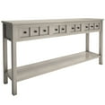 thumbnail image 1 of Rustic Console Table, Long Sofa Table with 4 Drawers and Bottom Storage Shelf, Narrow Rectangular Table for Entryway Living Room Hallway, 60", Gray Wash, 1 of 9
