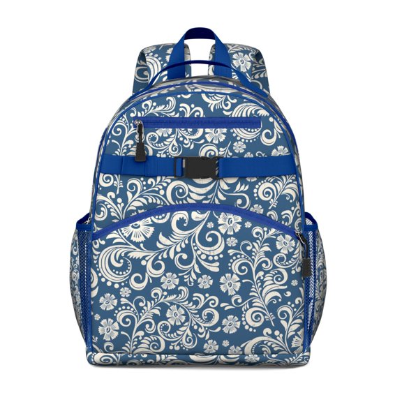 Rustic Country Floral Toddler Backpack Spacious Adjustable Shoulder Straps Chest Buckle Water-resistant Lightweight Bookbag for School and Travel