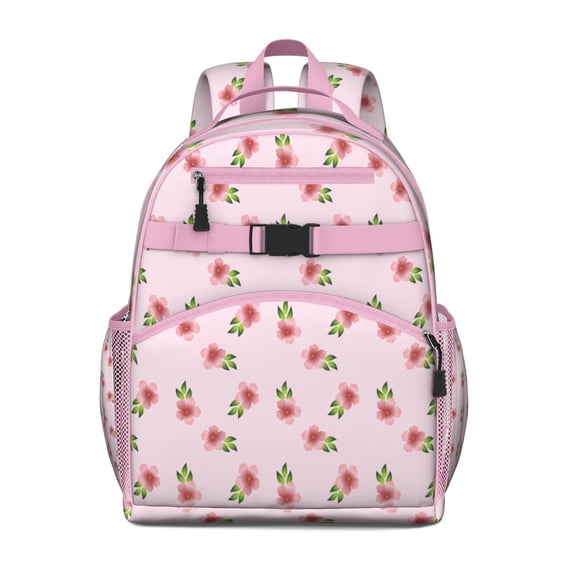 Rustic Country Floral Toddler Backpack Spacious Adjustable Shoulder Straps Chest Buckle Water-resistant Lightweight Bookbag for School and Travel