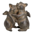 thumbnail image 1 of Rustic Country Hog Heavens Whimsical Angel Winged Pig Couple Dancing Figurine, 1 of 9