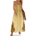 thumbnail image 1 of Rustic Country Western Cream Brown Texas Longhorn Cowhide Animal Print Sleeveless Dress dress dresses dresses for woman, 1 of 5