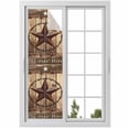 thumbnail image 1 of Rustic Country Window Privacy Film, Western Stars Brown Texture Wooden Print Static Cling UV Sun Blocking Heat Control Window Tint, Non-Adhesive One Way Windows Privacy Cover 17.7''x78.7'', 1 of 7