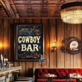 thumbnail image 1 of Rustic Cowboy Bar Typography Poster, Western Wall Art For Ranch, Saloon, Or Farmhouse Decor, Matte Paper Print, Country Style Home Decor #2997, Unframed Canvas Size 24x36, 1 of 4