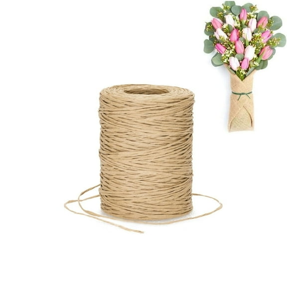 Rustic Crafts Wire,164FT Floral Bind Wire Twine for Flower Arrangements,QZS Portable Paper Wrapping Rope for Wedding Decorating,1Pc