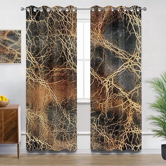 Rustic Curtains, Rustic Cabin Modern Luxury Blackout Curtains for Bedroom Living Room, Room Darkening Thermal Insulated Grommet Drapes, Patterned Window Treatments 26"W x 63"L (Pack of 2)