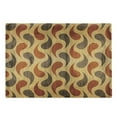 thumbnail image 1 of Rustic Cutting Board, Abstract Style Tadpole Patterns Tiling of Wavy Shapes Ornamental Art Print, Decorative Tempered Glass Cutting and Serving Board, Large Size, Brown Black, by Ambesonne, 1 of 1