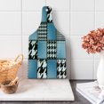 thumbnail image 1 of Rustic Cutting Board, Digital Graphic with Denim Forms and Colored Minimalist and Lines Print, Decorative Tempered Glass Cutting and Serving Board, Wine Bottle Shape, Multicolor, by Ambesonne, 1 of 5