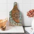 thumbnail image 1 of Rustic Cutting Board, Vintage Historical Door Weatered Elements Past Times Entrance, Decorative Tempered Glass Cutting and Serving Board, Wine Bottle Shape, Grey Orange, by Ambesonne, 1 of 1