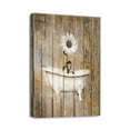 thumbnail image 1 of Rustic Daisy Flowers in White Bathtub (2) Wall Art Bathroom Pictures Wall Decor Canvas Painting Prints Artwork for Bathroom Office Bedroom 12"x16", 1 of 7