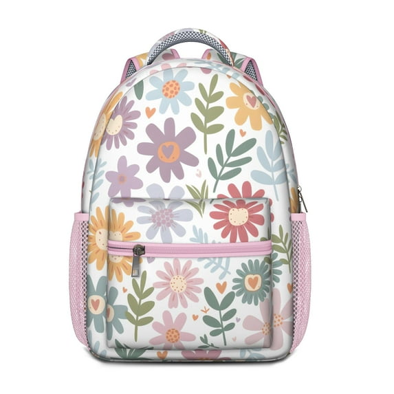 Rustic Daisy and Wildflowers School Backpack - Durable & Lightweight for Students