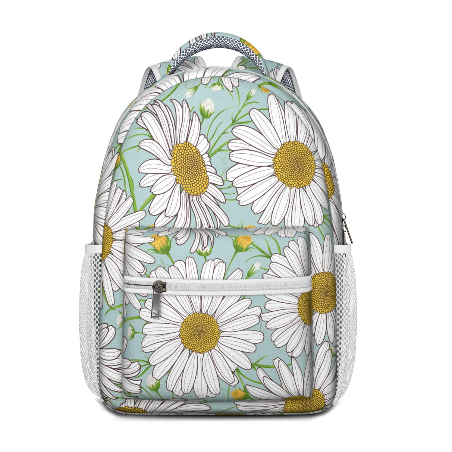 Rustic Daisy and Wildflowers School Backpack - Durable & Lightweight for Students
