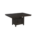 thumbnail image 1 of Rustic Dark Oak Wood Dining Table with Underneath Storage Space, 1 of 3