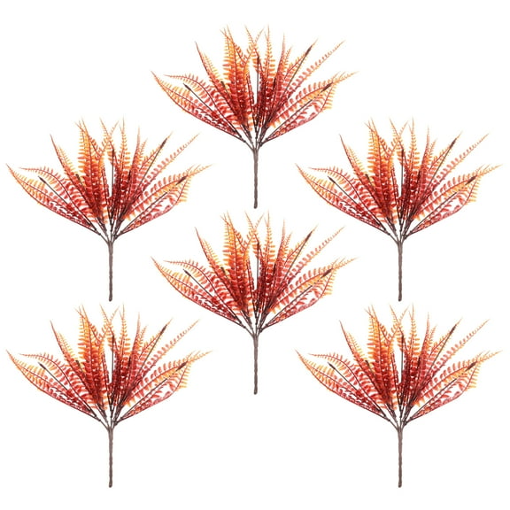 NIAIZEK Artificial Realistic Compact Fern Picks 6pcs Non-Wilting Decorative Plastic Plants for Indoor and Outdoor Use