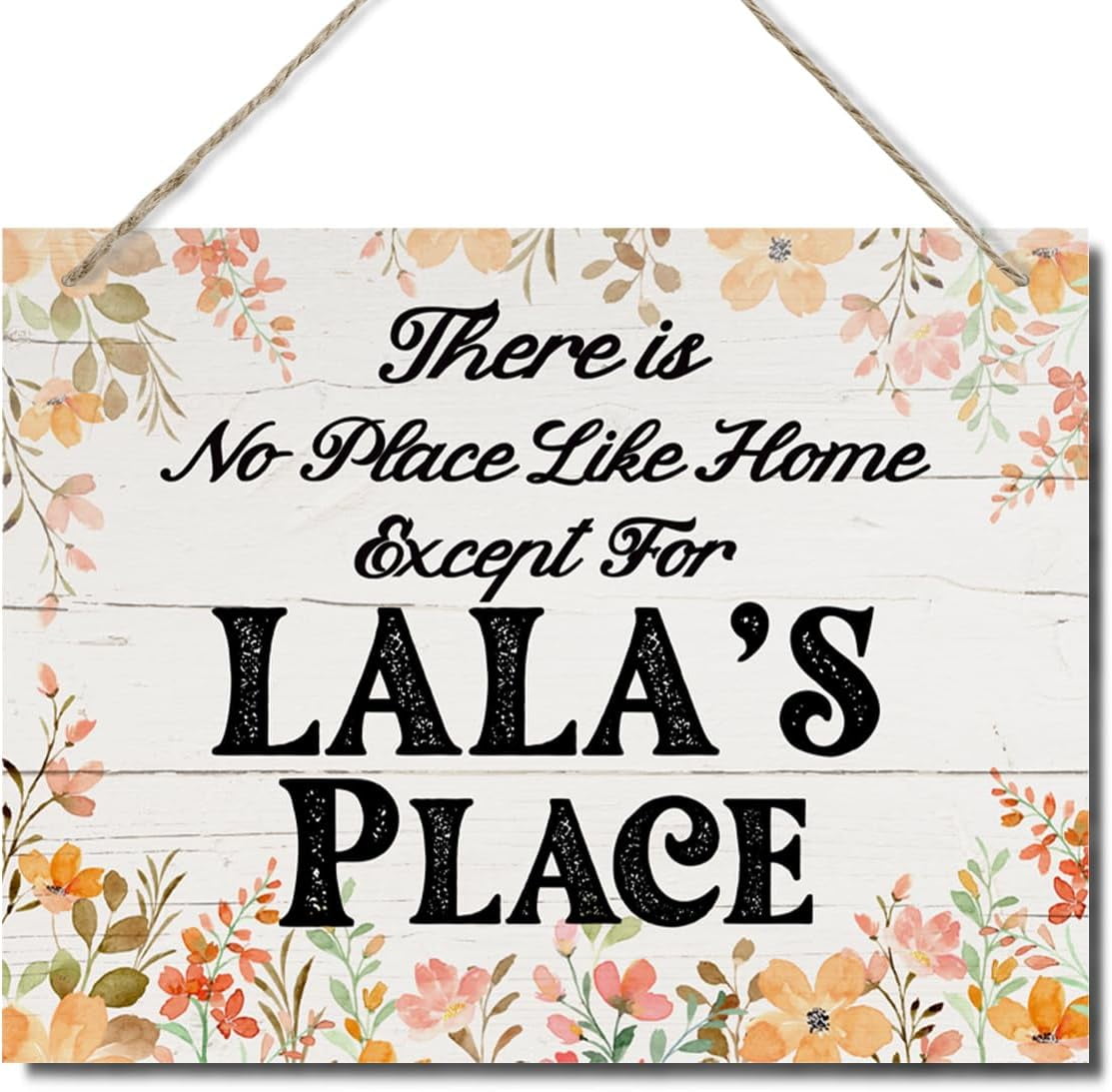 There's No Place Like Home Except Grandma's - Family Personalized Custom Shaped Home Decor Wood Sign - Summer Vacation, House Warming Gift For Grandma main image 1