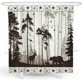 thumbnail image 1 of Rustic Deer Hunting Shower Curtain Set Forest Woodland Cabin Shower Curtains for Bathroom Farmhouse Country Lodge Bathroom Decor Polyester Fabric-72" x 72", 1 of 6