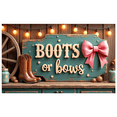 thumbnail image 1 of Rustic Design Gender Reveal Banner Country Style Baby Shower Boots or Bows Decoration with String Lights for Party Decor Indoor Event Celebration, 1 of 7