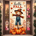 thumbnail image 1 of Rustic Design Hello Fall Banner Scarecrow Decoration Autumn Leaves Harvest for Seasonal Decor Thanksgiving Decoration Outdoor Events, 1 of 9