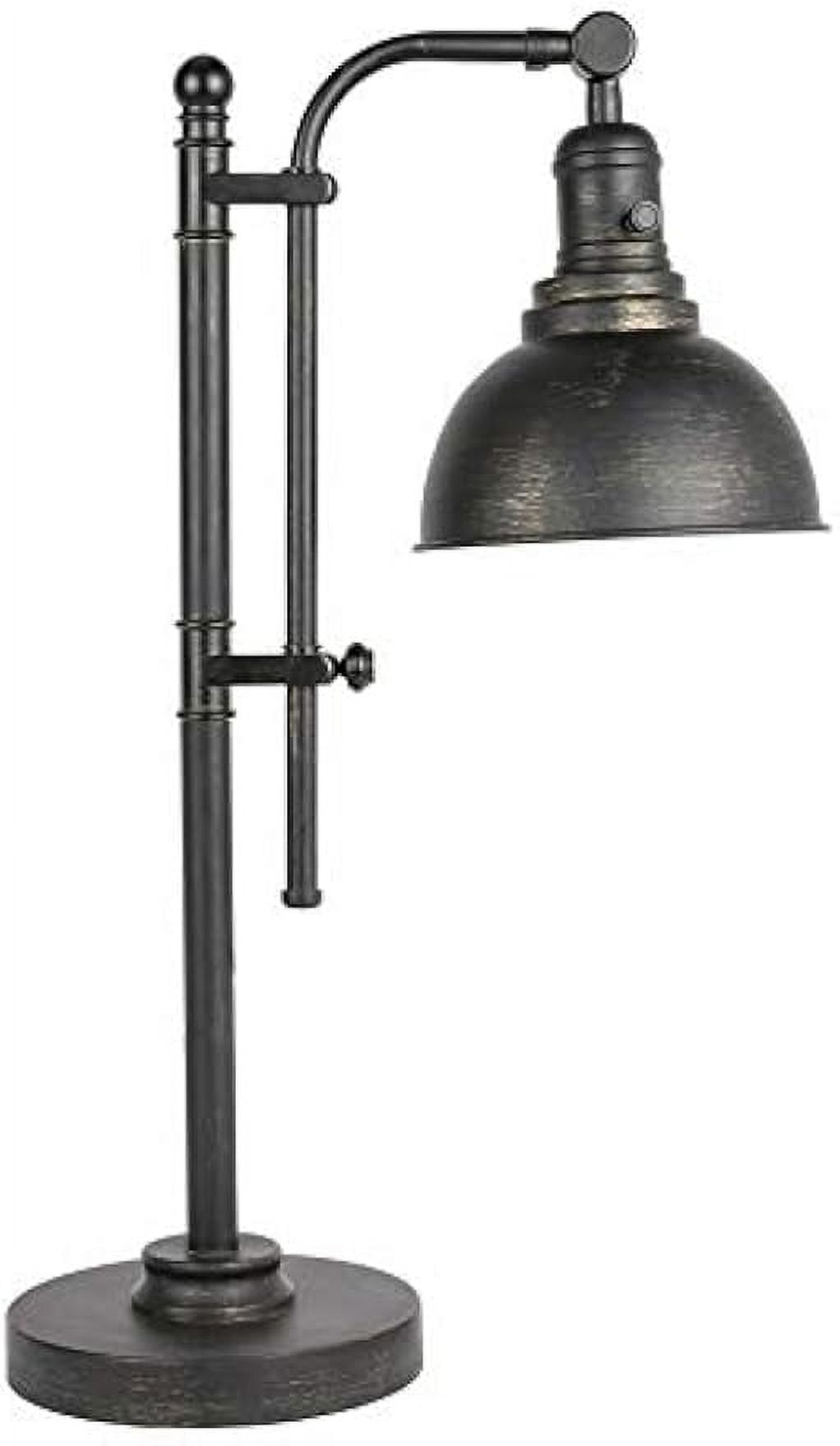 Rustic Desk Lamp Black Adjustable, Industrial Style Metal Task Lamp 25 ...