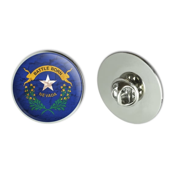 Rustic Distressed Nevada State Flag Metal 1.1" Tie Tack Hat Lapel Pin Pinback