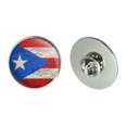 thumbnail image 1 of Rustic Distressed Puerto Rico Flag Wood Look Metal 1.1" Tie Tack Hat Lapel Pin Pinback, 1 of 4