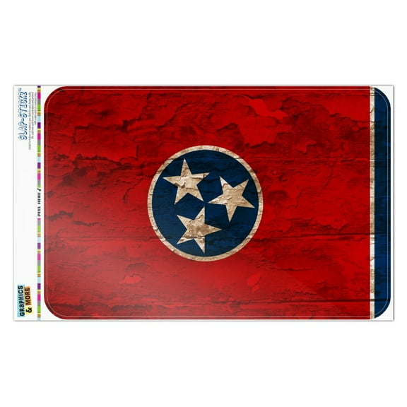 Rustic Distressed Tennessee State Flag Home Business Office Sign