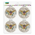 thumbnail image 1 of Rustic Distressed Virgin Islands Flag Refrigerator Fridge Locker Vinyl Circle Magnet Set, 1 of 3
