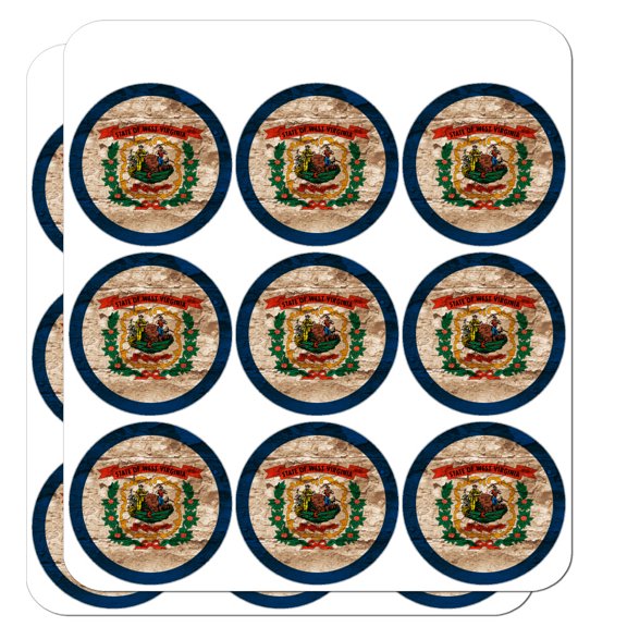 Rustic Distressed West Virginia State Flag Planner Calendar Scrapbooking Crafting Stickers