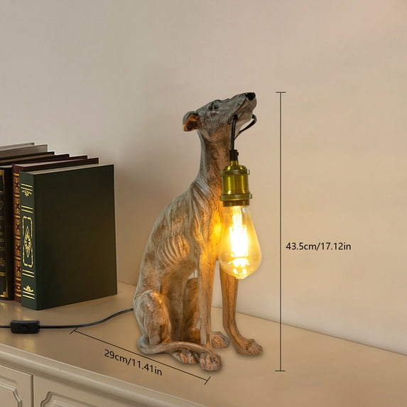 Rustic Dog Decoy Table Lamp Light Dog Desk Lamp Bedroom Offices Lighting Decor