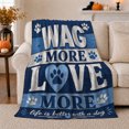 thumbnail image 1 of Rustic Dog Lover Artwork Life Is Better Dog, Playful Pet Portrait Pattern, Warm Flannel Blanket for Ranch House and Living Room, Dog Lovers Father's Day Gift, Pet Lover Home Decor, 1 of 9