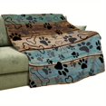 thumbnail image 1 of Rustic Dog Paws Prints Blanket Gifts Western Farmhouse Turquoise Wooden Puppy Paws Throw Blanket Colorful Soft Fuzzy Blankets for Couch Sofa Bed 280GSM, 1 of 7