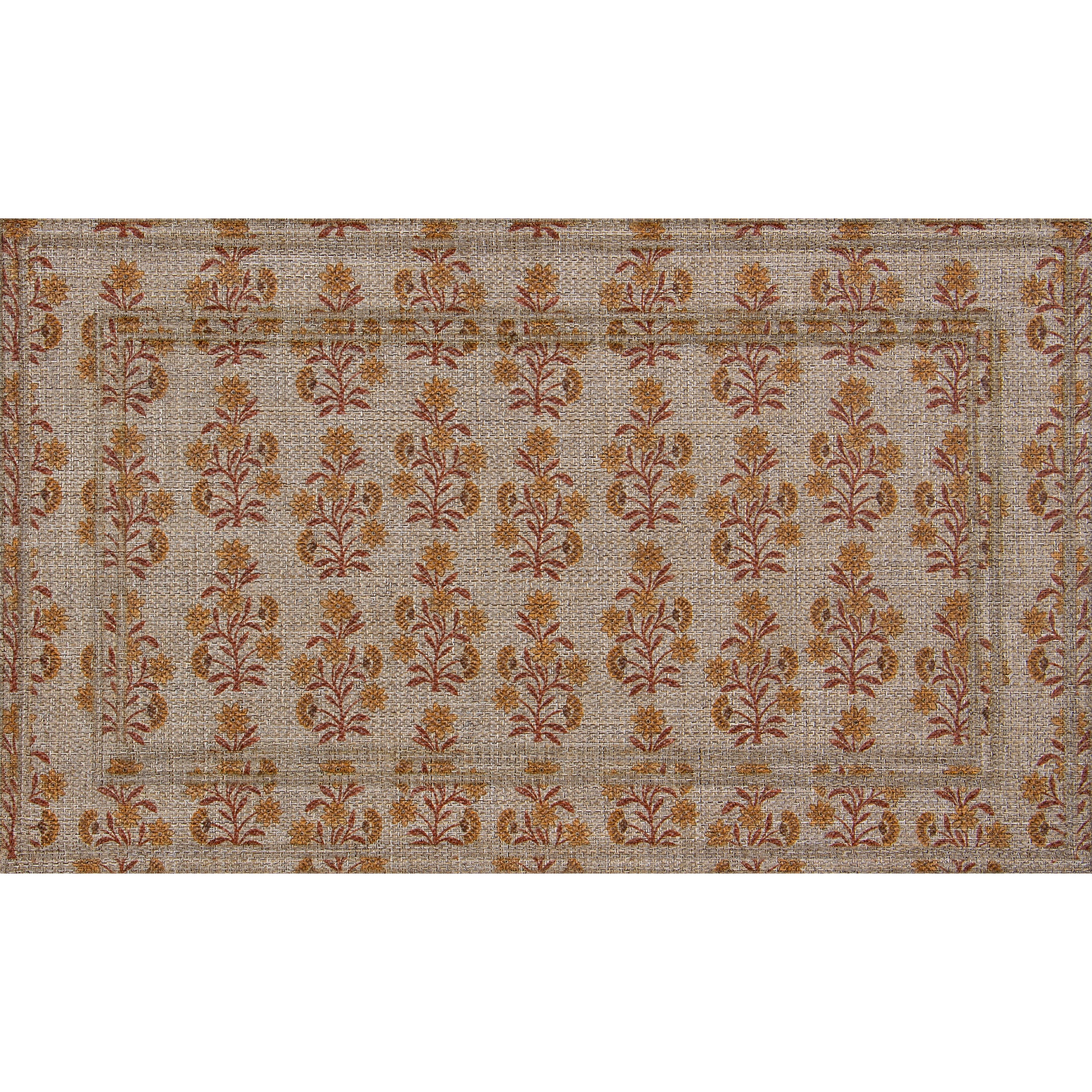 Rustic Dollop Floral Pop, Apache Mills Sisal 18x30 Indoor Outdoor Entrance Doormat