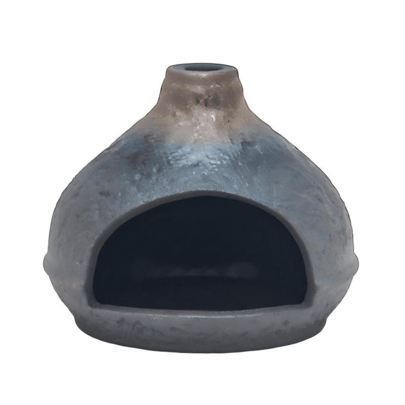 Rustic Dome Palo Santo Holder - Ceramic Incense Burner with Ash Catcher, Earthy Hut Design Palo Santo Holder Stick Holder for Smudging, Meditation, Yoga & Bohemian Home Decor-B